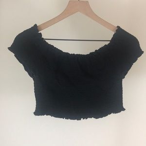 Just U In Black Crop Top